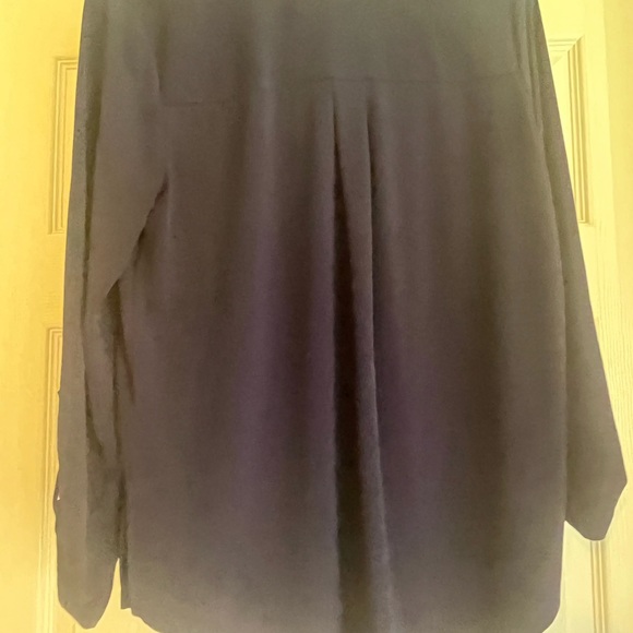 Michael Kors Navy 3/4 zip top. Nice gold detailing. EUC - Picture 3 of 5